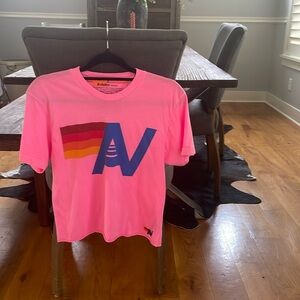 Aviator Nation Women’s Logo Boyfriend Tee ,        color: Pink Size: Small. EUC.